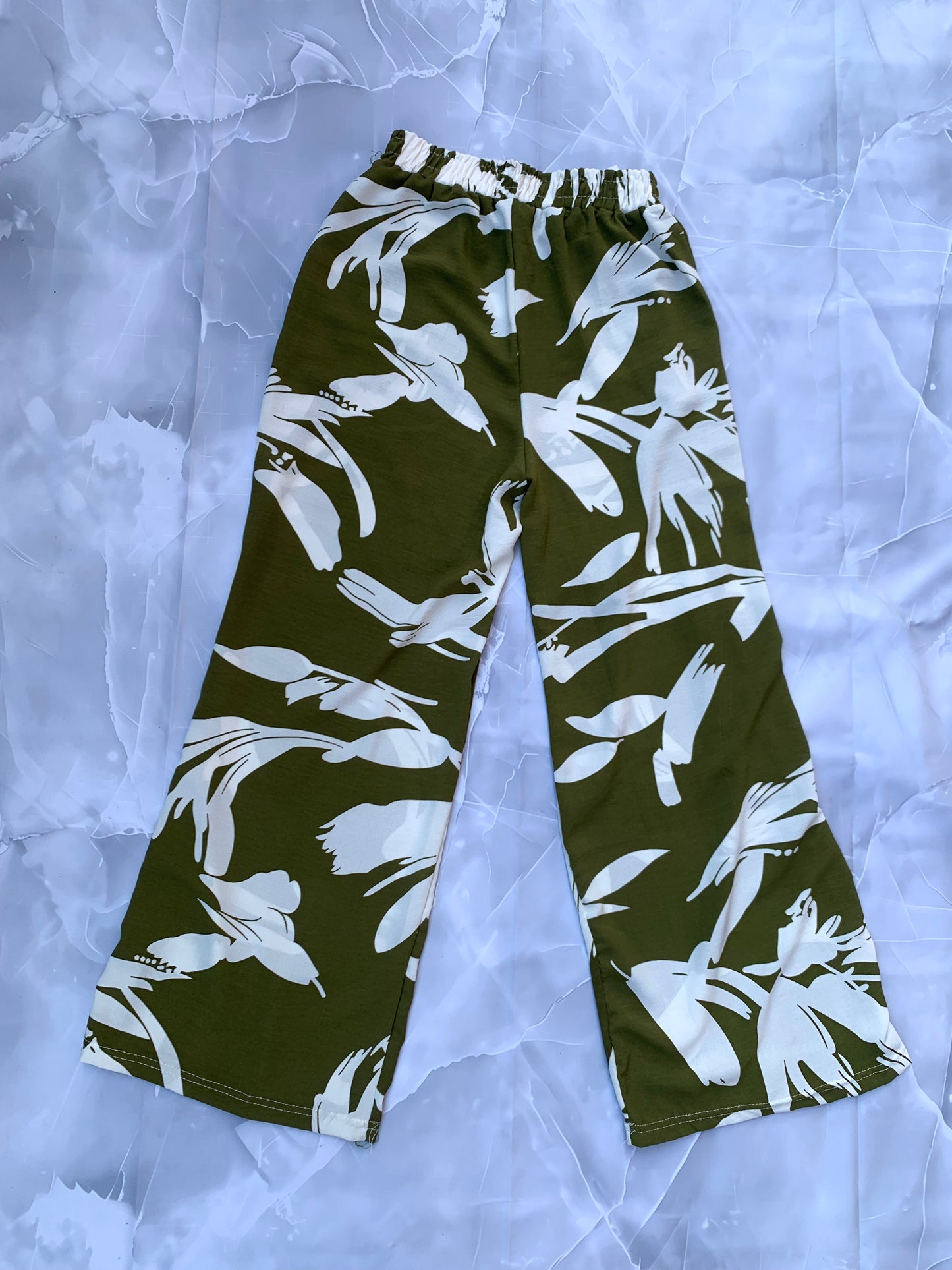 Pantalones frescos de lino flores