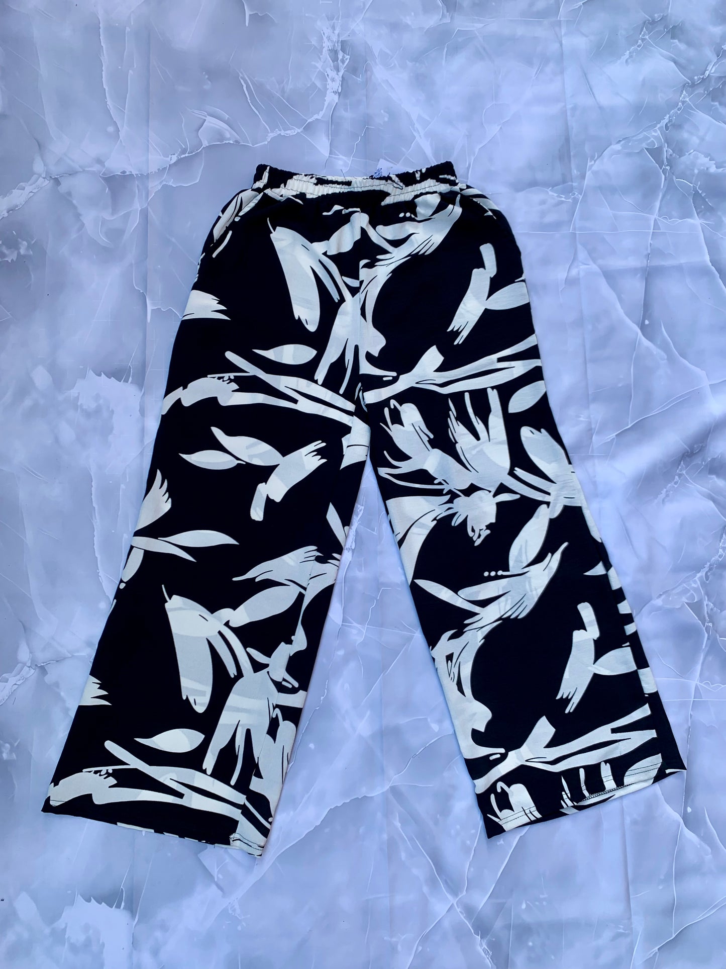Pantalones frescos de lino flores